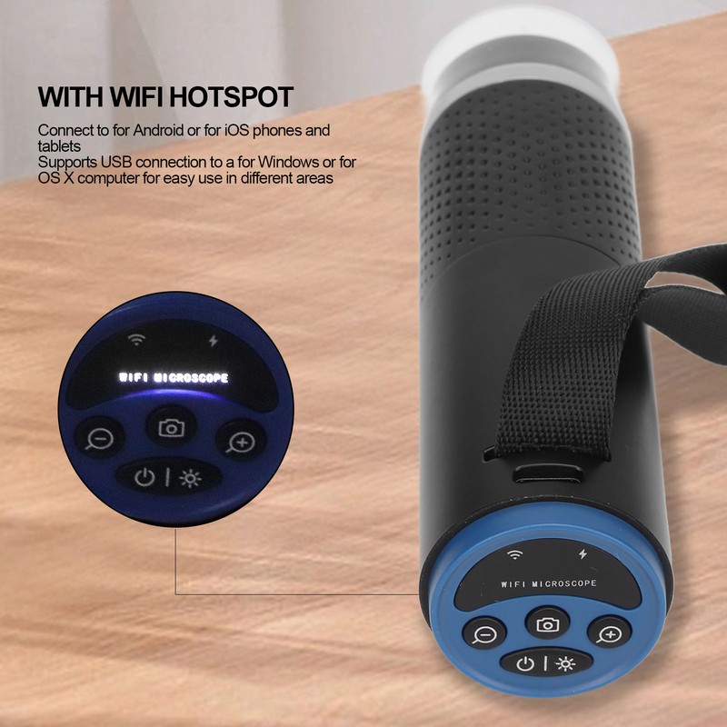 Digital Microscope 50X‑1000X Magnification 2 Million HD Pixels Handheld WiFi