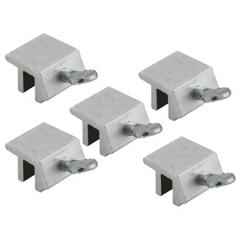 Wideskall® Metal Sliding Window Lock with Steel Screw (Silver) (5-Pack)