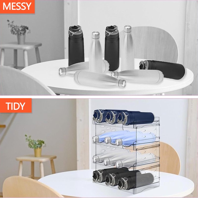 Baosia Stackable Wine Rack,Wine Bottle Holder for Inside Cabinet,for Pantry,Refrigerator,Countertop