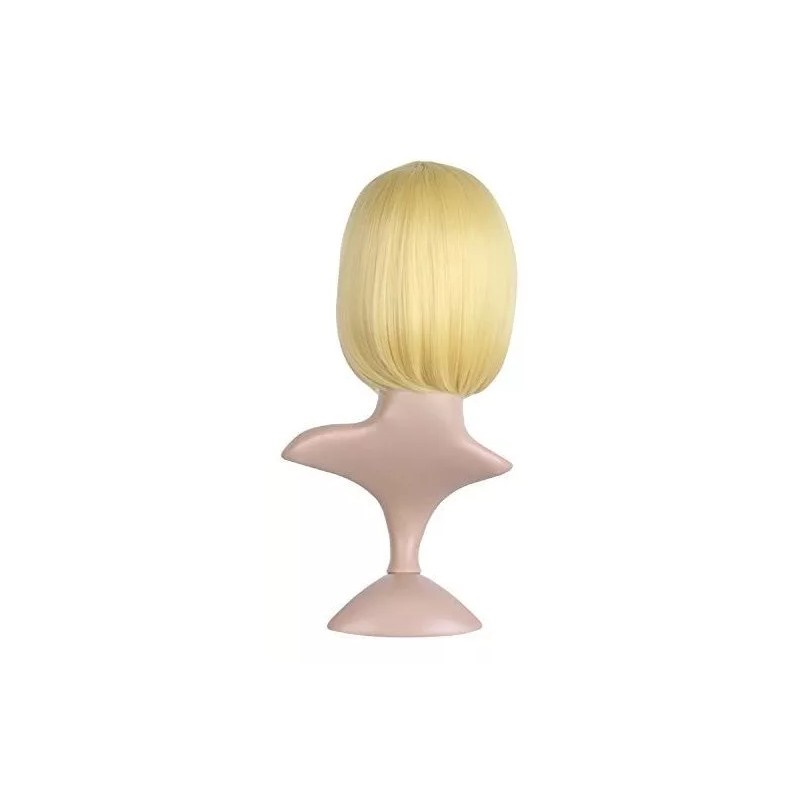 Mapofbeauty Peluca Rubio Liso 30 Cm Con Fleco Mapofbeauty