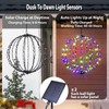 176 LED 13” Outdoor Christmas Light Balls, Solar Hanging Lighted