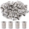 Glarks 50Pcs 304 Stainless Steel M10 Flat Head Threaded Rivetnut