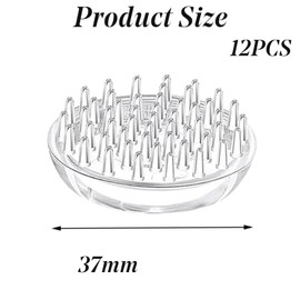 12 Pack Spiked Caster Cups Clear Furniture Castor Cups Round Carpet Protectors Cups Non Slip Carpet Savers Floor Carpet Protectors for Sofas Tables Chairs Furniture Legs - 50mm Diameter