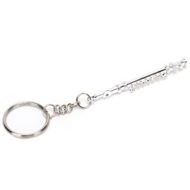 Flute Keyring Gift, Practical Flute Keyring, Beautiful, Not Easy to Fade, for Girls, Family or Yourself, Metal
