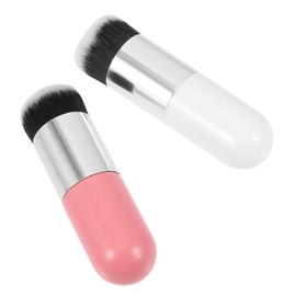 Mikinona Makeup Brush Kit 2pcs Fluffy Blush Brush Loose Brush Multi-functional for Foundation Cream Concealer Liquid Foundation for Artists