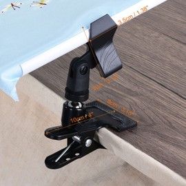 PATIKIL Embroidery Hoop Holder Clip 360° Rotated Adjustable Table Clamp 2 Pack Metal Cross Stitch Clamp Opening Up to 1.57 Inches for Needle Sewing