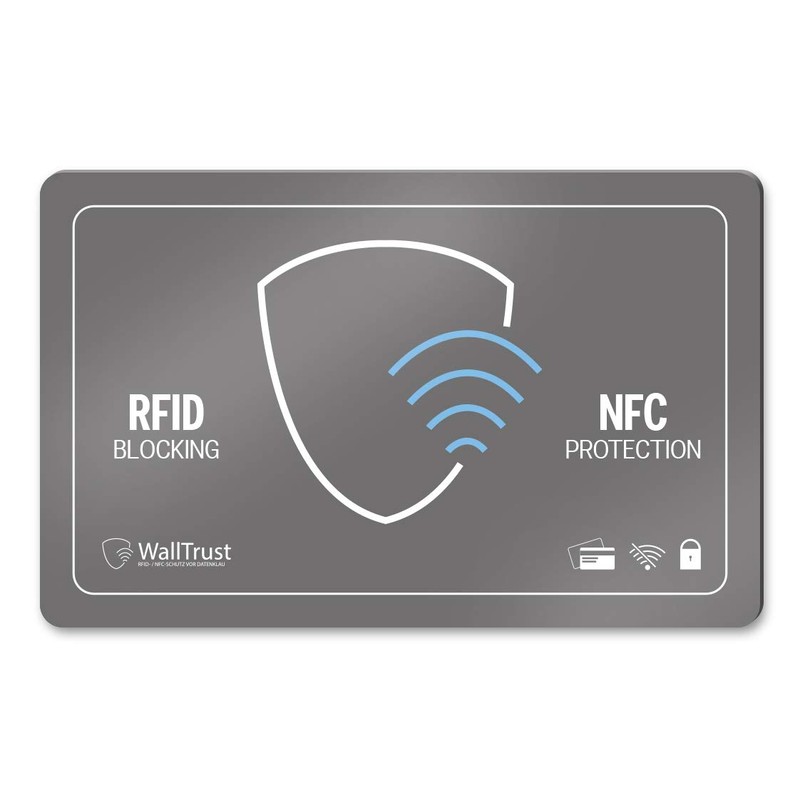 WallTrust RFID NFC Protection Card, Blocker Card for Credit Cards,