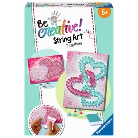 Ravensburger 4005556182428 18242 String Art Creative Thread Pictures with Loving Hearts for Children from 6 Years, Neue Version