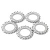 100Pcs 304 Stainless Steel External Tooth Star Lock Washers(M8)