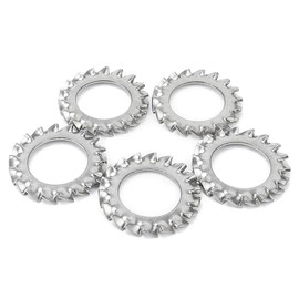 100Pcs 304 Stainless Steel External Tooth Star Lock Washers(M8)