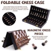 Magnetic Travel Chess Set, Folding Wooden Chess Board with Acrylic