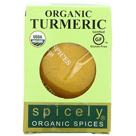 Spicely Organics Turmeric Powder 0.45 Ounce ecoBox Certified Gluten Free