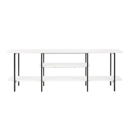Manhattan Comfort Celine 70" Sideboard with 3 Shelves, TV Stand for Televisions up to 60", Ideal for Living Room, Entryway or Home Office, Modern Console Table for Home Decor Display, White