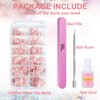 French Fake Toe Nails Set, Press on Nails for Toe,