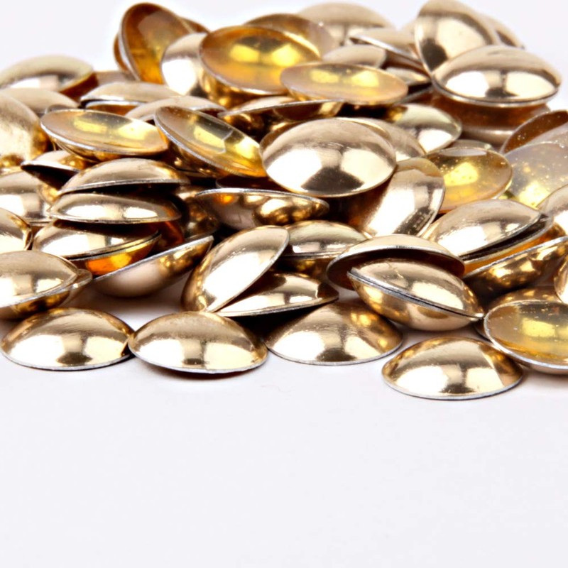 Beadsland Dome Studs Hotfix in Size 10mm,1/3 Round Flat Back