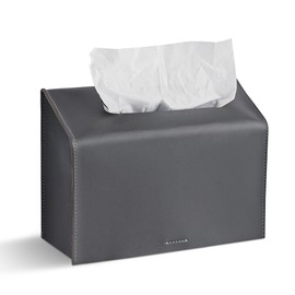 Haecsfl Leather Cover for Disposable Paper Hand Towel Box, Compatible with Kleenex Paper Hand Towel(1-Dark Grey)