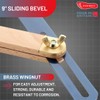 Footprint Tools 9"/228mm Sliding Bevel - Anti-Rust Chemically Blued Hardened