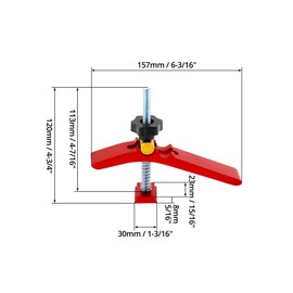 QWORK® T Nut Rail Quick Release Clamps - M8 - Hold-Down Clamp - Woodworking Tool