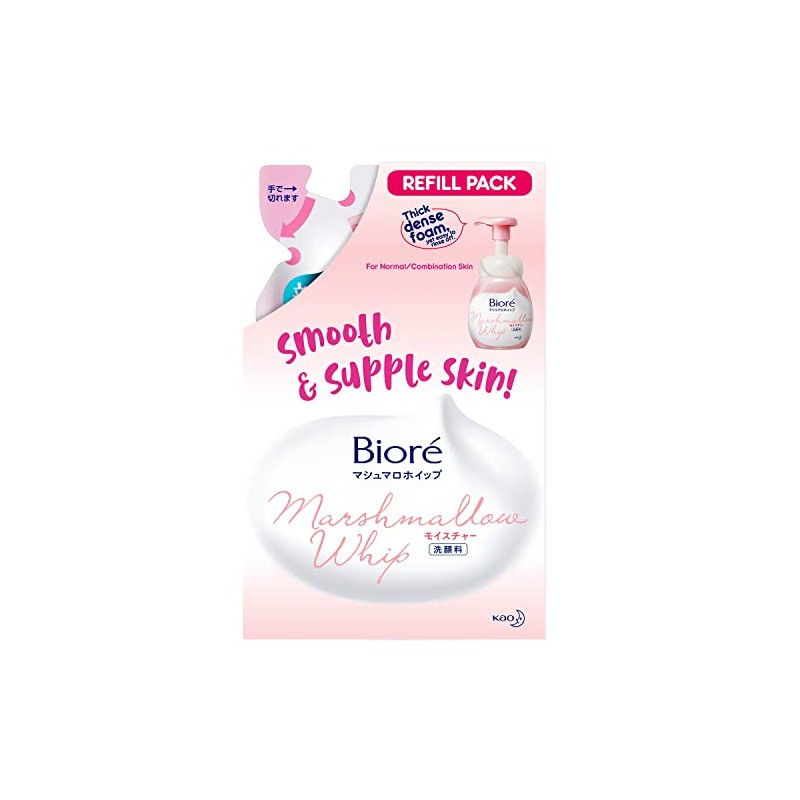 Biore Marshmallow Whip Facial Washing Foam – Refill 130ml (Japan import)