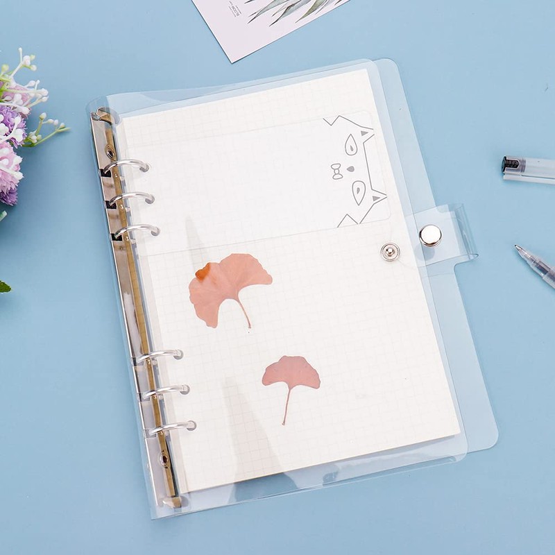 Eachbid PVC Ring Binder 6 Holes with Transparent Soft Cover