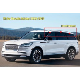 SHIBIDEBAOHUA Side Window Visors Wind Deflectors Sun Rain Guards Compatible with Lincoln Aviator 2020-2025, Tape-On 6 pcs