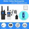 SAMCOM 4 Pack Two Way Radios Long Range Rechargeable Walkie-Talkies