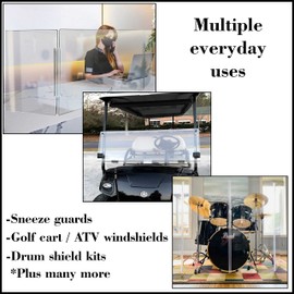 DistinctAndUnique Clear PVC Piano Style Living Hinge for 1/4" (6mm) Material: No Screws or Glue - DIY for Plexiglass, Acrylic, Glass & More (24 inch, 3 Pack)