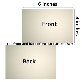 50 Sheets Shiny Blank Cardstock Paper 250 GSM Shiny Blank Card for DIY Card Making, Postcards, Greeting Cards, Business Cards (Shiny Cream, 4x6 inches)