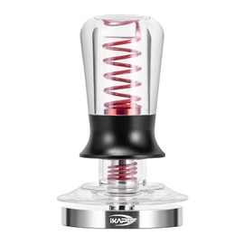 IKAPE 53.3mm Acrylic Transparent Espresso Coffee Tamper, Newly Upgrade Spring-loaded Calibrated Tamper