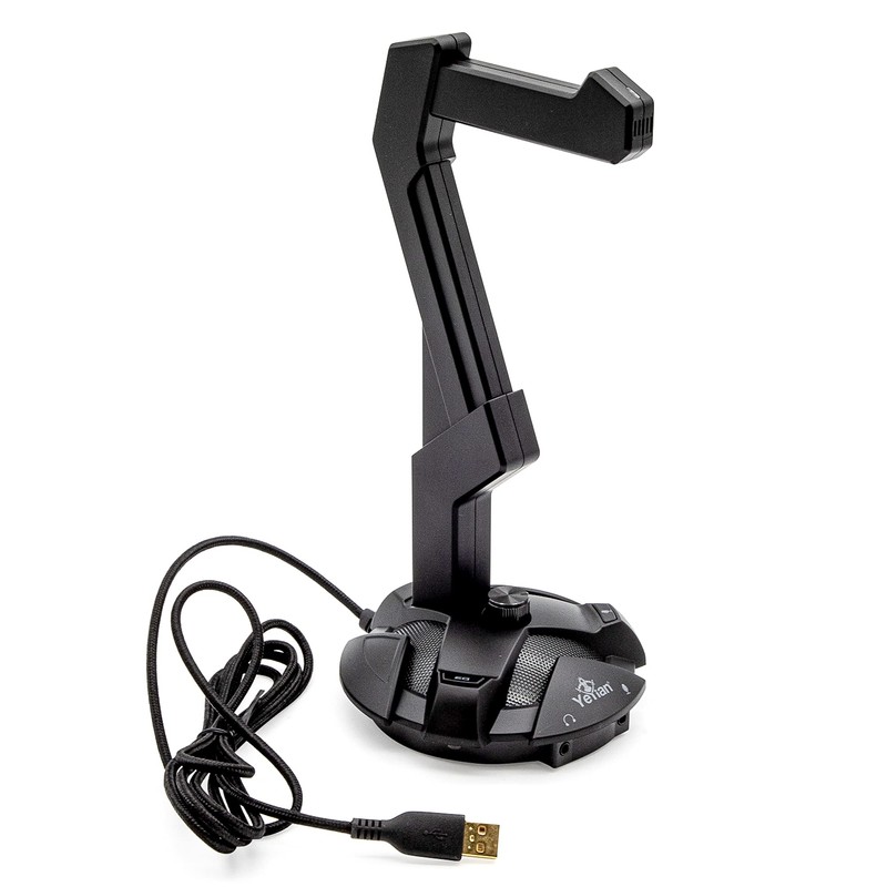 Yeyian Soporte Gamer Over power para audifonos, 2 puertos USB,