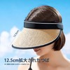 LEZOOY Women's Sun Visor, Straw Sun Hat, UV Protection, UPF+50,