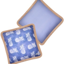 Tommy Bahama Pack of 2 Premium Water-Resistant 18" x 18" Indoor/Outdoor Decorative Pillows with Inserts – Perfect for Patio Furniture, Poolside, and Outdoor Lounging (Blue)