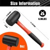 ValueMax 8oz Rubber Mallet Hammer Fiberglass Handle Double-Faced Soft Mallet