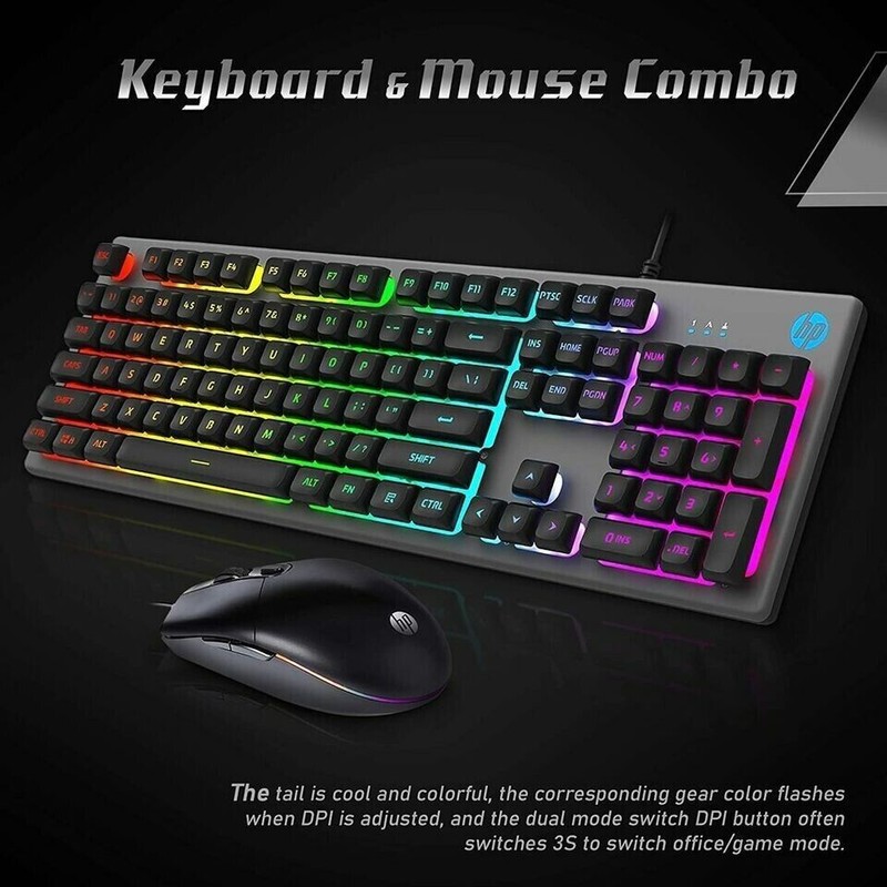HP KM300F Wired Gaming Keyboard & Mouse Combo Membrane Backlit