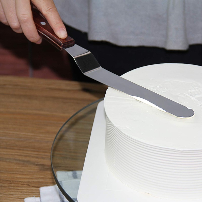 Awpeye 4 Packs Offset Spatula, Stainless Steel Cake Icing Spatula