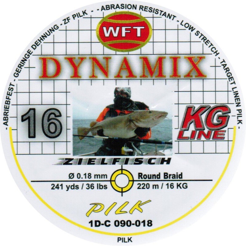 WFT Round Dynamix Pilk Yellow Braided Line for Sea Fishing,