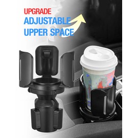 Cup Holder Expander for Car, Car Drink Cup Holder Expander, The Stable and Malleable Bottom & Arms are Compatible with Most Cups, Drinks, and Cars…