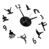 DIY Wall Clock Silent Stylish Decorative Frameless Hanging Clock for