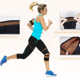 Mnkez Knee Brace Compression Sleeve and Support, Unisex with Patella Gel Pads, Side Stabilizers for Meniscus Tear, Acl, Arthritis, Workout Knee Sleeves, Joint Pain, Knee Sleeve for Knee Pain