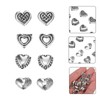 Tofficu Bulk Jewelry Supplies 100pcs Heart Shape Spacer Beads for