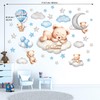 DECOWALL SG2-2407 Sweet Dreams Wall Stickers Bear Quote Stars Clouds