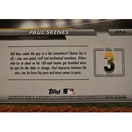 Hall of Fame Sports Memorabilia - 2024 Topps Bowman Chrome Paul Skenes #BTP3 Scouts - Top 100 Rookie RC Pittsburgh Pirates Baseball Card