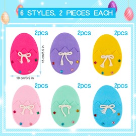 SilverChry Cutlery Holder Easter Bunny, 12 Pieces Cutlery Bag Felt Rabbit Set Decorative Easter Bunny Cutlery Bag, Felt Cutlery Bag Easter, Reusable Rabbit Shape Cutlery Bag Table Decoration