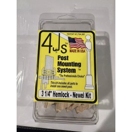 4Js Post Mounting System 3 1/4 Hemlock Newel Kit Colonial Molding New