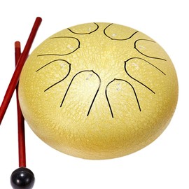 Aswalling 6 Inch 8 Tone Rain Drum Outdoor Chakra Drum Garden Instrument Rain Drum Ethereal Drum D