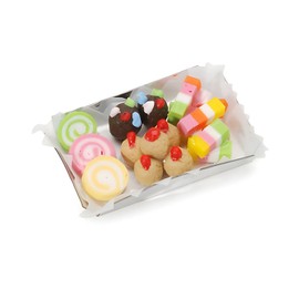 Darice Miniature Candy Tray, Assorted Dollhouse Candy,  Fairy Sweets, Bakery Set