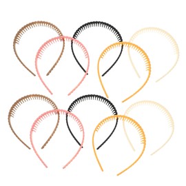 TOVINANNA 10pcs Non Slip Soft Headbands for Women Stretchy Hair Accessories with Teeth for Efficient Hair Management During Face Washing Daily Use Stylish Practical Hairbands Black White