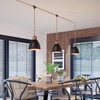 ALAISLYC 3-Light Plug in Pendant Light 22FT Industrial Hanging Lamp