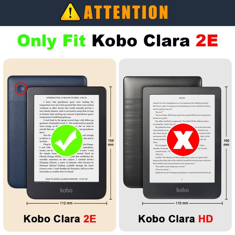 Xuanbeier TPU Case Compatible with Kobo Clara 2E 6 Inch