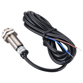 Heschen M12 Inductive Proximity Sensor Switch PR12-2DC Cylindrical Type Detector 2mm DC12-24V 2-Wire NC(Normally Closed) CE